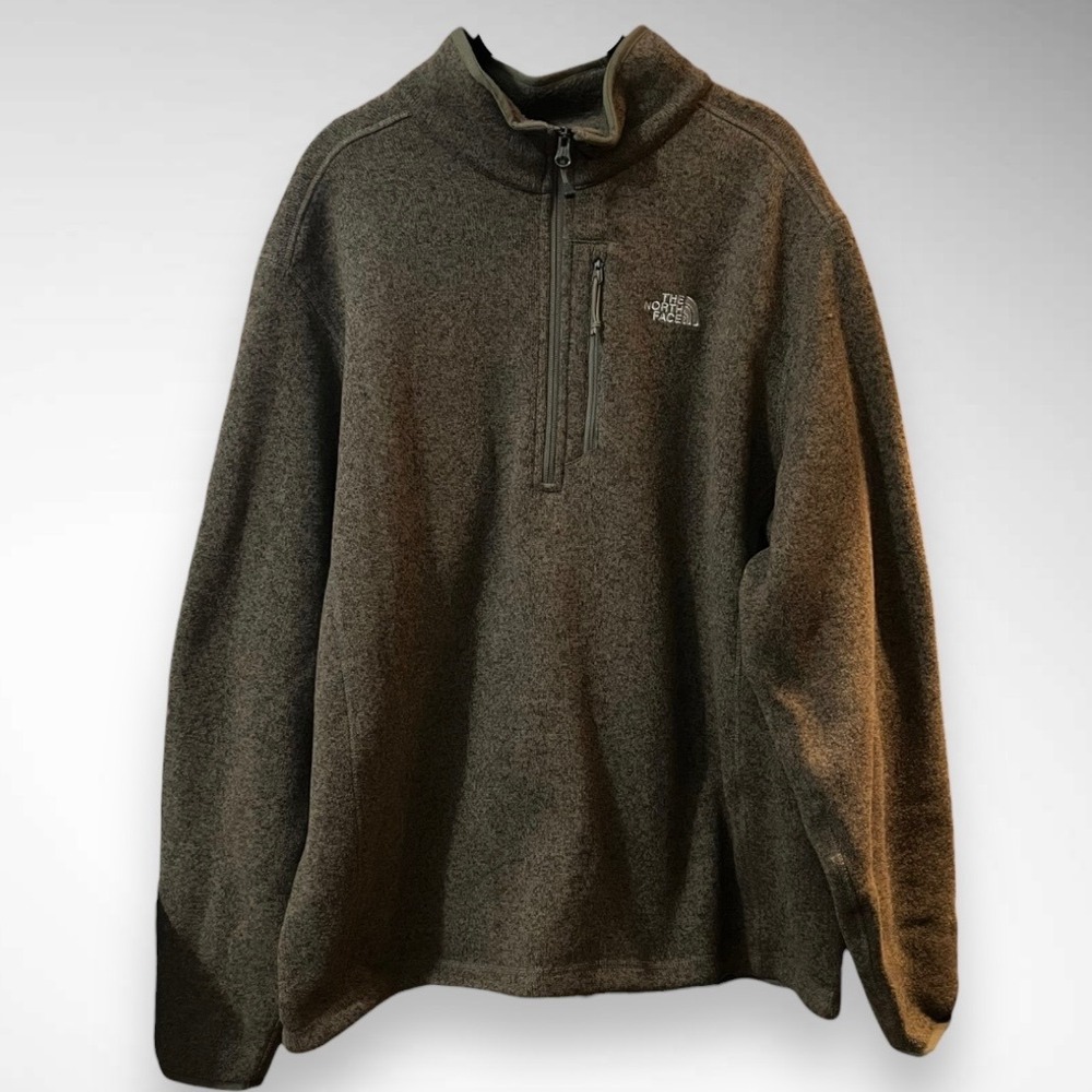 THE NORTH FACE Men's‎ Brown Gordon Lyons 1/4 Zip Fleece Pullover XL | EUC